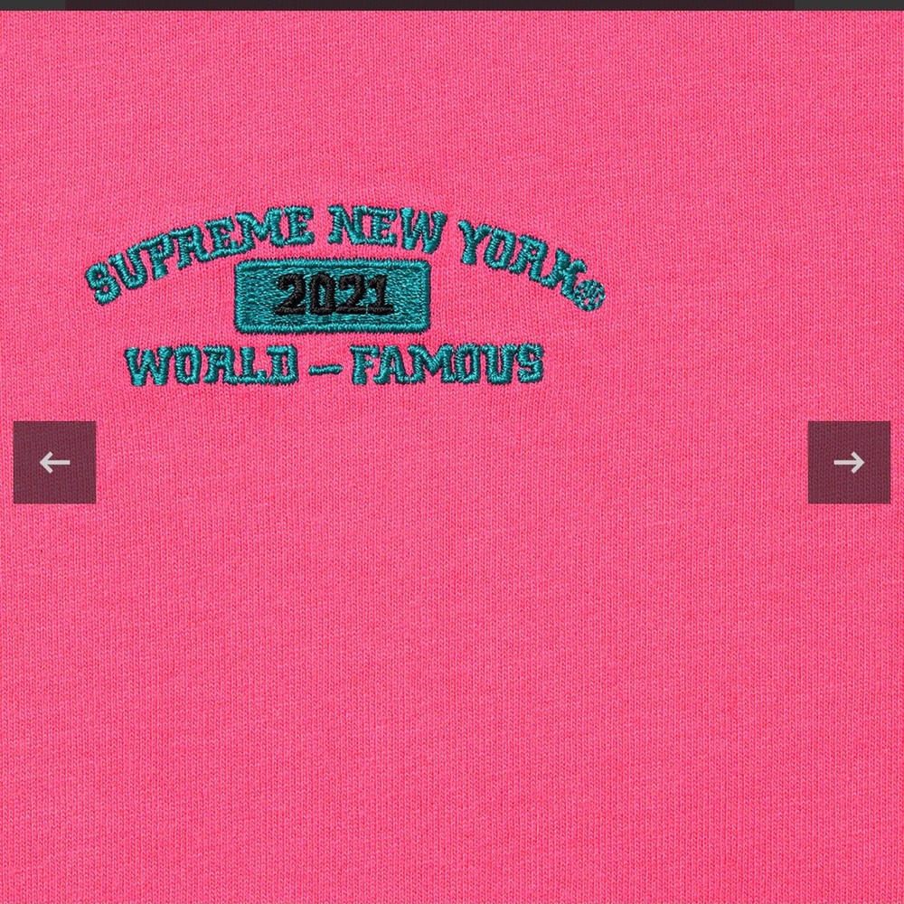 Supreme World Famous SS embroidered Bright Pink XL - Picture 5 of 16